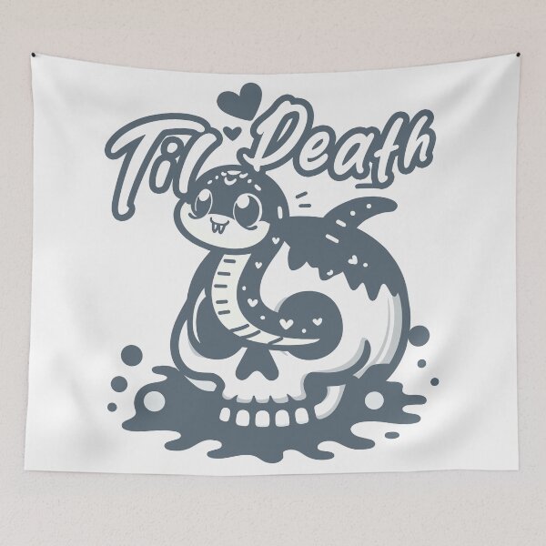 Item preview, Snake Coming Out Of a Skull: Til Death designed and sold by akaajoficial.