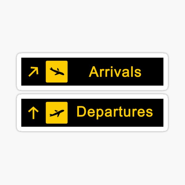 Item preview, Arrivals & Departures Airport Signs designed and sold by FutureTraveller.