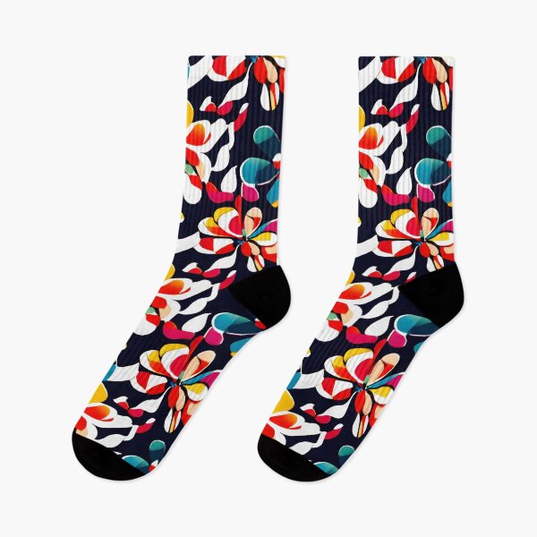 Item preview, Abstract colorful flowers pattern  designed and sold by ratchawoot.