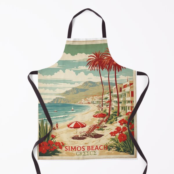 Item preview, Simos Beach Greece Vintage Poster Tourism designed and sold by TravelersGems.