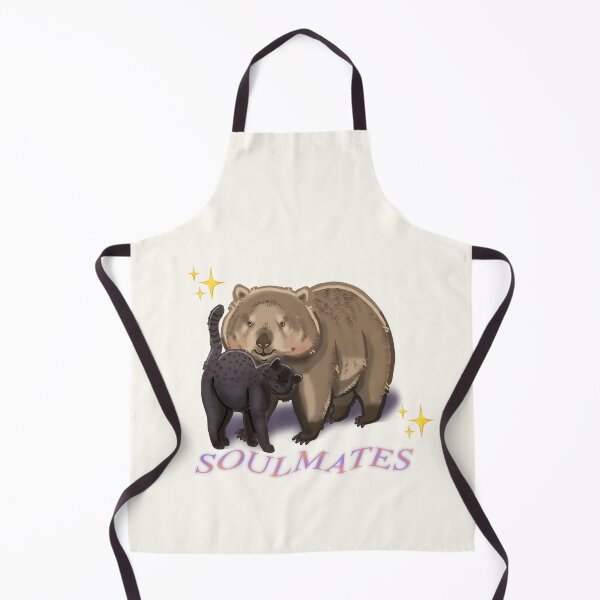 Item preview, The black kodkod cat and the wombat are soulmates designed and sold by Azasart.