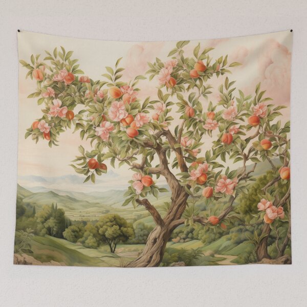 Item preview, Peach trees and blossoms II designed and sold by hamptonstyle.