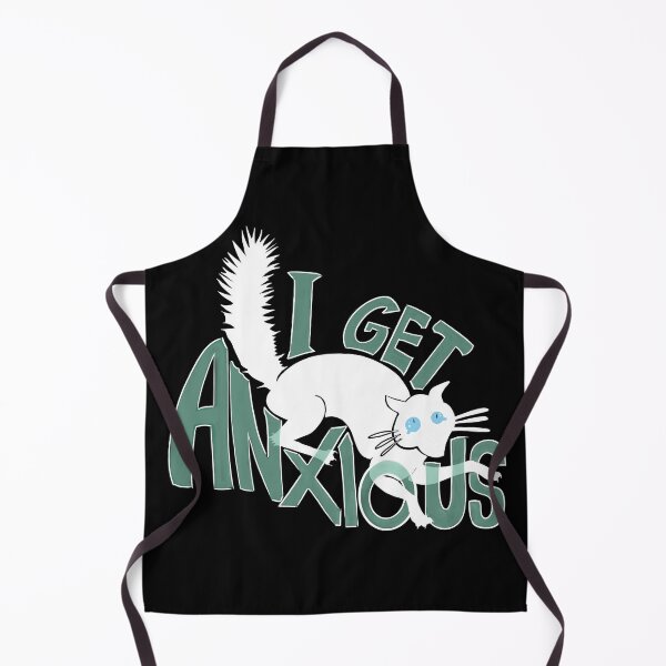 Item preview, I Get Anxious Cat (White) designed and sold by Oaktreeish.