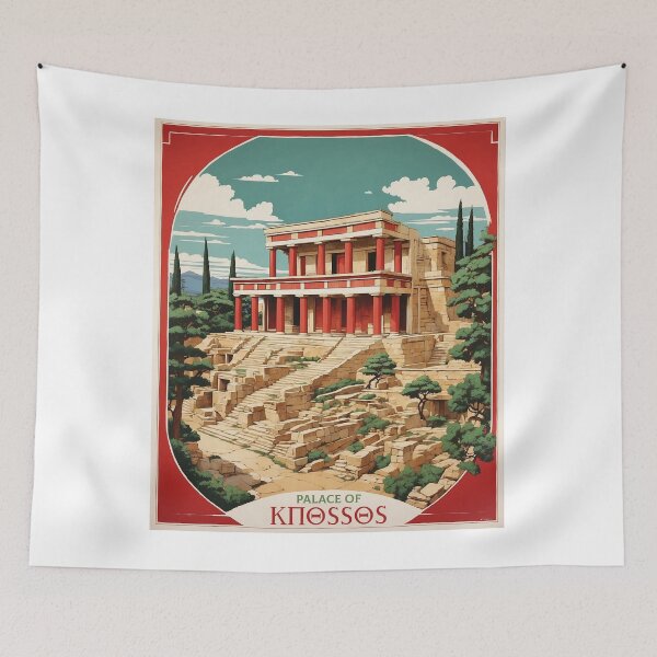 Item preview, Palace of Knossos Greece Vintage Poster Tourism  designed and sold by TravelersGems.