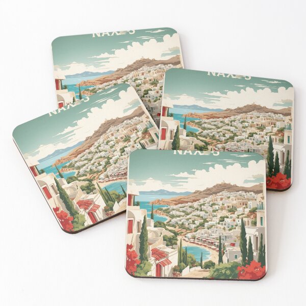 Item preview, Naxos Greece Vintage Poster Tourism  designed and sold by TravelersGems.