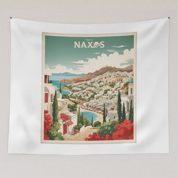 Item preview, Naxos Greece Vintage Poster Tourism  designed and sold by TravelersGems.