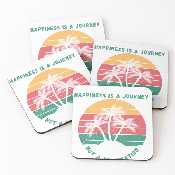Item preview, Happiness is a Journey, Not a destination - retro art design designed and sold by Radnordesigns.