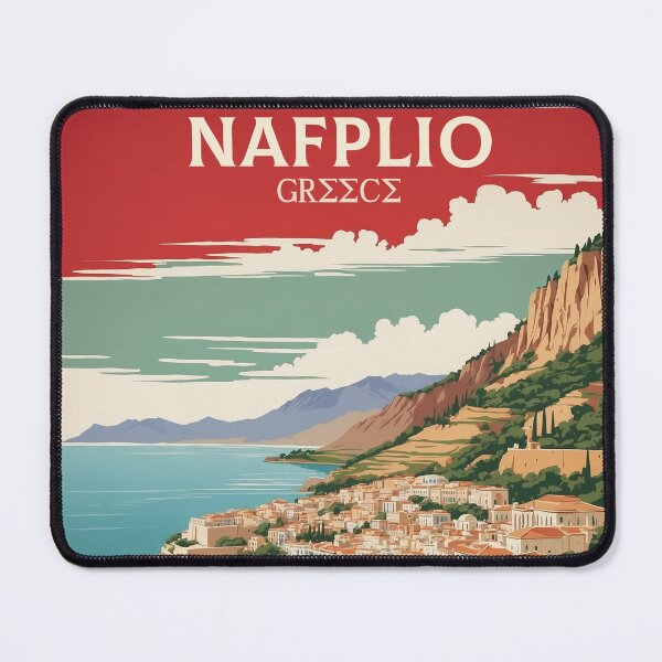 Item preview, Nafplio Greece Vintage Poster Tourism designed and sold by TravelersGems.