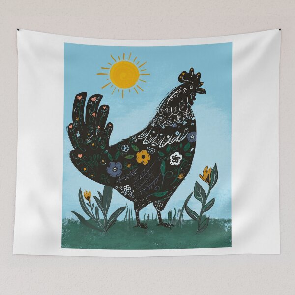 Item preview, Barnyard Floral Rooster designed and sold by chinajones.