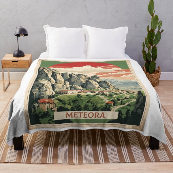 Item preview, Meteora Greece Vintage Poster Tourism designed and sold by TravelersGems.