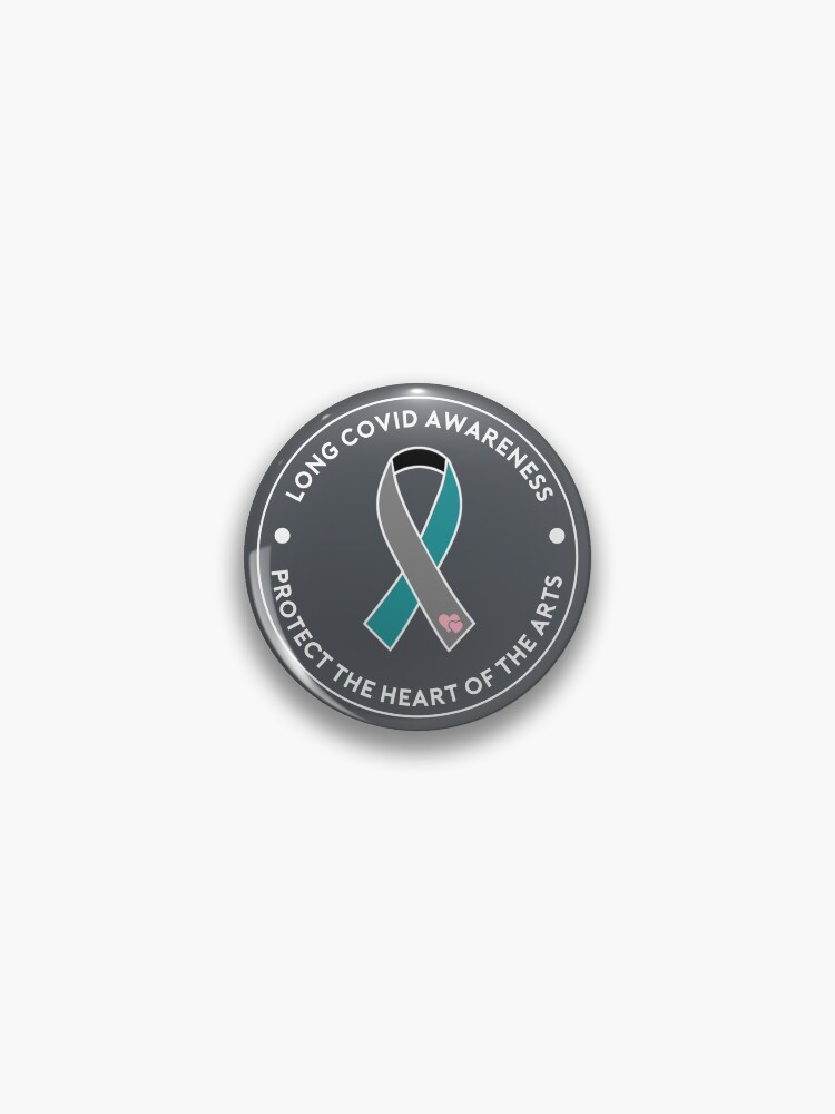 Thumbnail 1 of 3, Pin, Long Covid Awareness/Protect the Heart of the Arts designed and sold by fansmaskup.