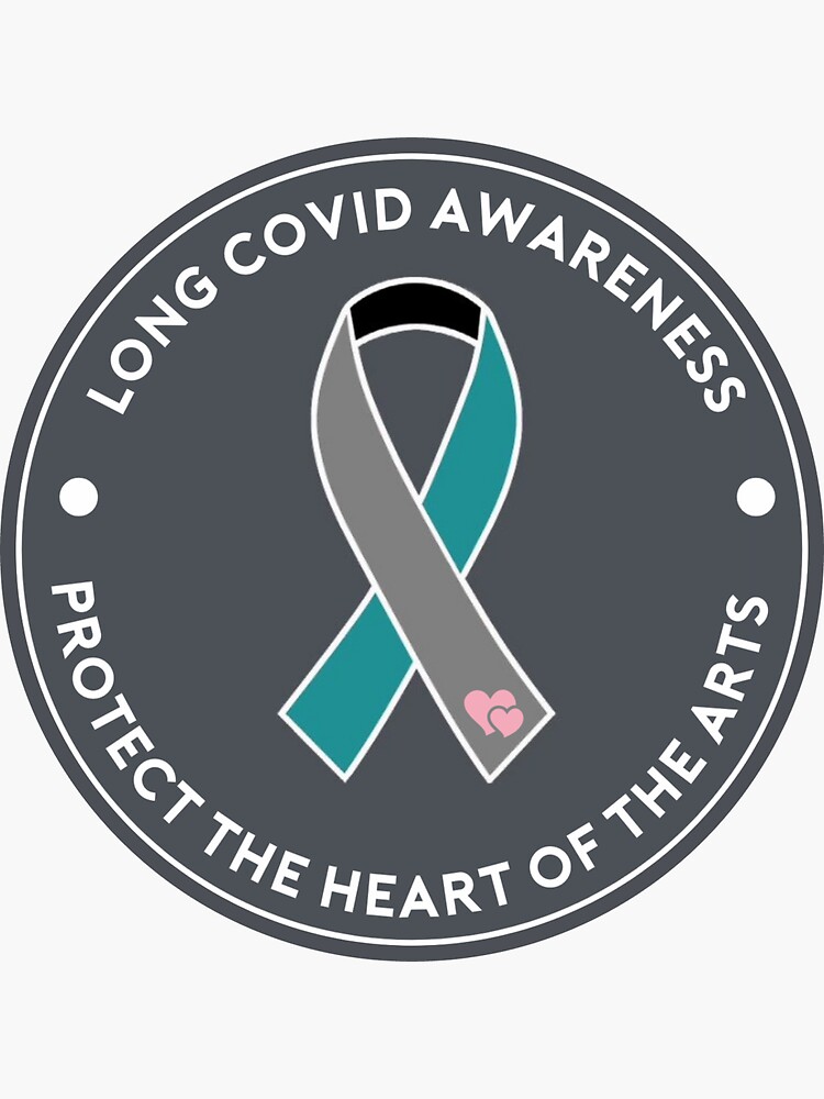 Thumbnail 3 of 3, Sticker, Long Covid Awareness/Protect the Heart of the Arts designed and sold by fansmaskup.