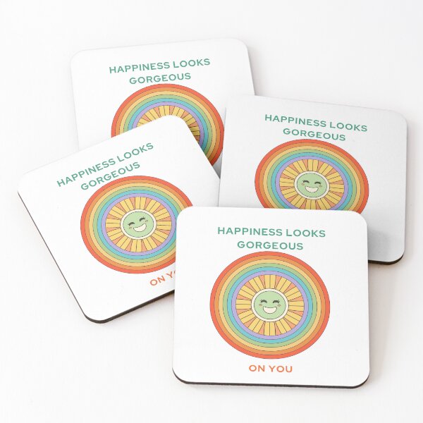 Item preview, Happiness looks gorgeous on you - retro rainbow and sun design designed and sold by Radnordesigns.