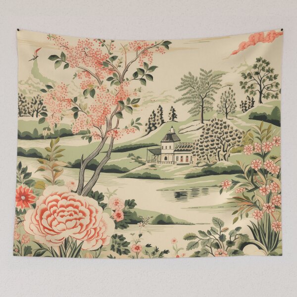 Item preview, Chinoiserie and botanicals designed and sold by hamptonstyle.