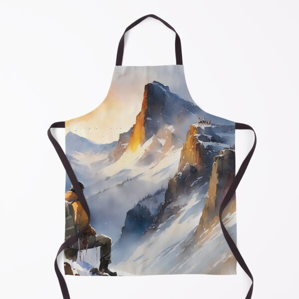Item preview, Snow mountain with rainbow on waterfall, climber's poetry and dream, watercolor designed and sold by boyangyang.