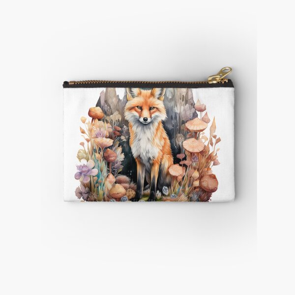 Item preview, Fox, Crystals, and Mushrooms Fantasy Watercolor Style designed and sold by lunaelizabeth.