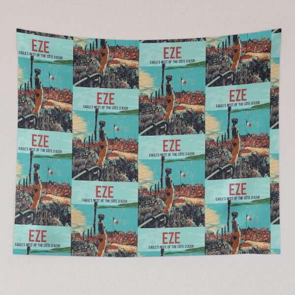 Item preview, Vintage Eze Illustration Print - Nostalgic Beauty of the French Riviera designed and sold by Lemomo-artworks.