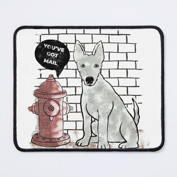 Item preview, Dog at Fire Hydrant You've Got Mail designed and sold by HeidiMyersArt.