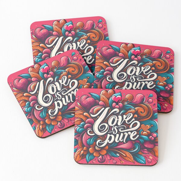 Item preview, Love is pure, typography designed and sold by maxmaj.