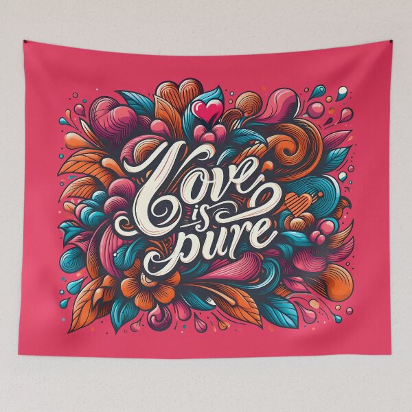 Item preview, Love is pure, typography designed and sold by maxmaj.