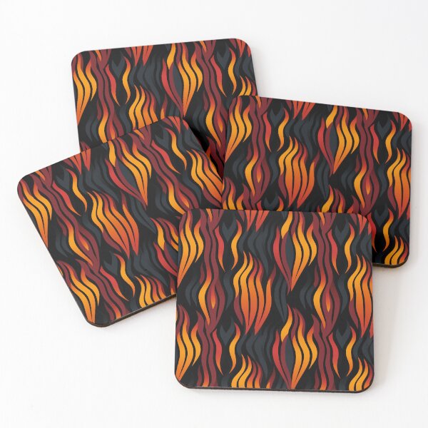 Item preview, Fire Waves Seamless Pattern designed and sold by Sototos® ⭐⭐⭐⭐⭐.