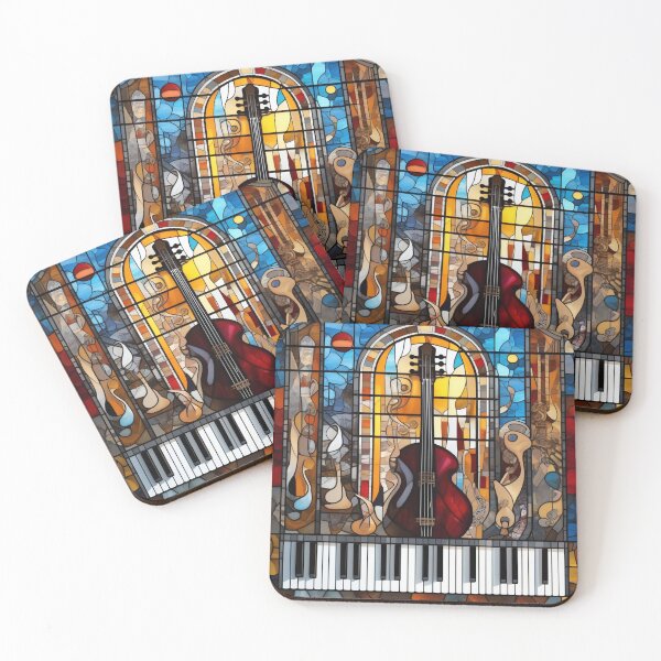 Item preview, Musical Symbols In A Stained Glass Window designed and sold by MusicalArtisty.
