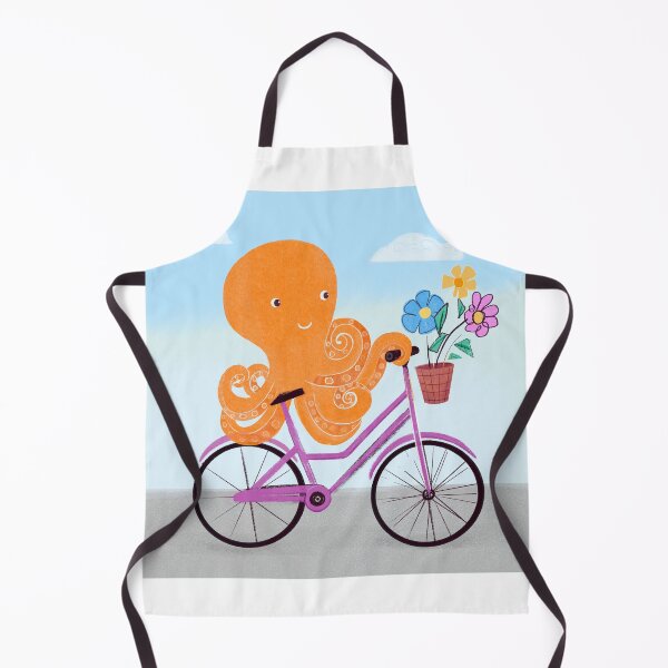 Item preview, Octopus Riding a Bicycle Illustration designed and sold by chinajones.