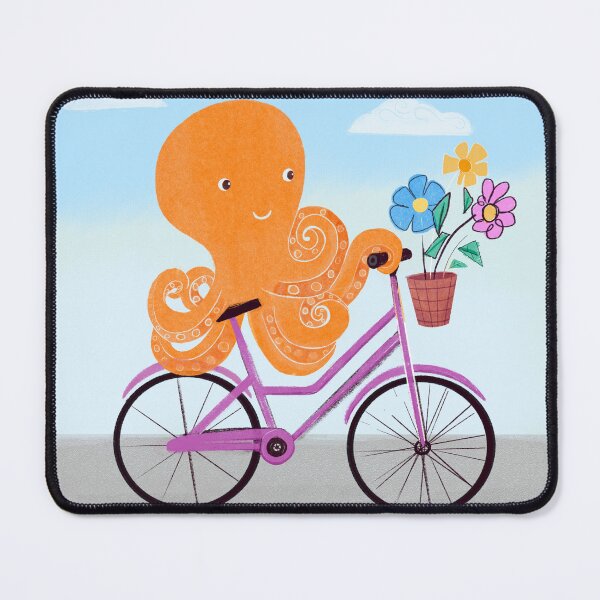 Item preview, Octopus Riding a Bicycle Illustration designed and sold by chinajones.