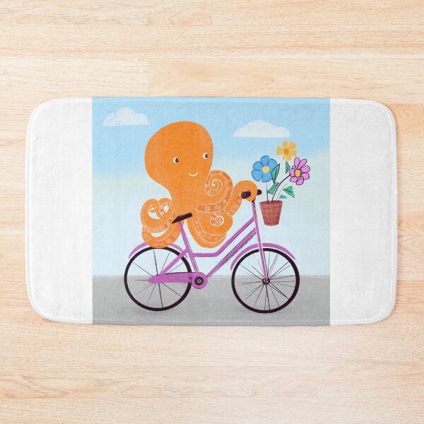 Item preview, Octopus Riding a Bicycle Illustration designed and sold by chinajones.