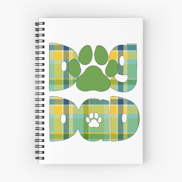 Item preview, Dog Dad Green Blue Yellow Plaid designed and sold by HeidiMyersArt.