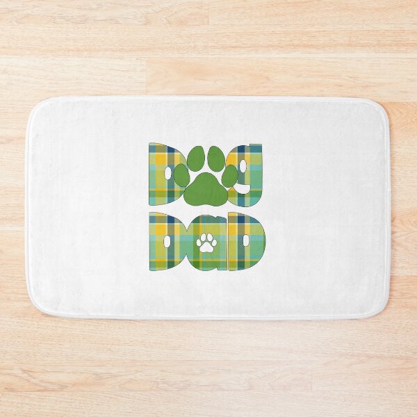 Item preview, Dog Dad Green Blue Yellow Plaid designed and sold by HeidiMyersArt.