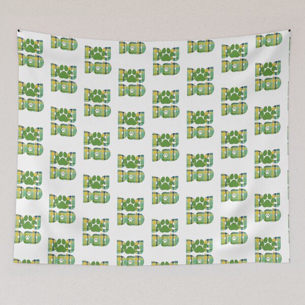 Item preview, Dog Dad Green Blue Yellow Plaid designed and sold by HeidiMyersArt.