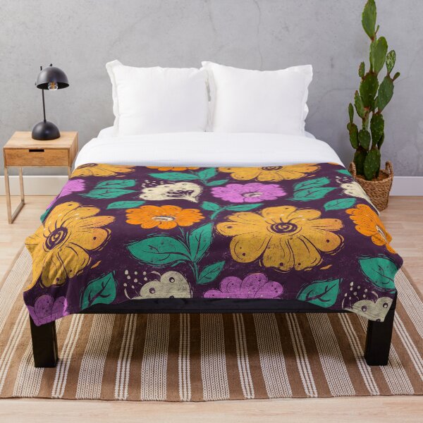 Item preview, Boho Pink and Orange Floral Pattern designed and sold by chinajones.