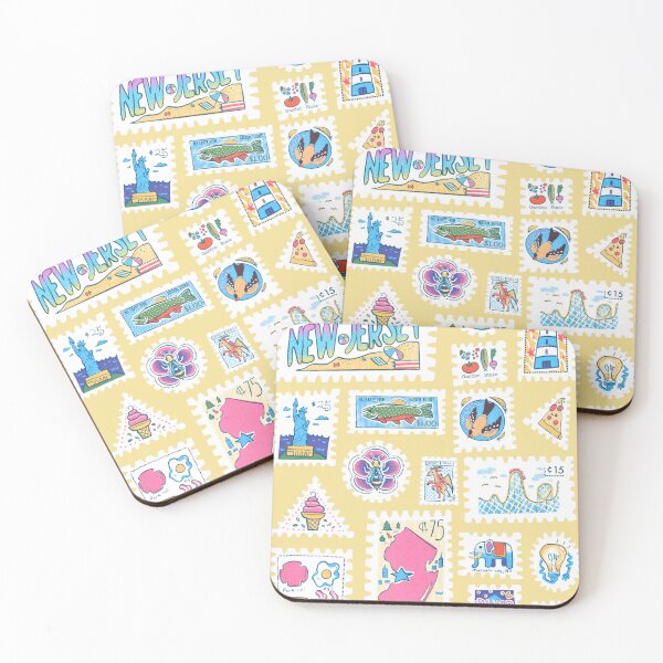 Item preview, New Jersey Symbols and Icons Stamps designed and sold by narwhalwall.