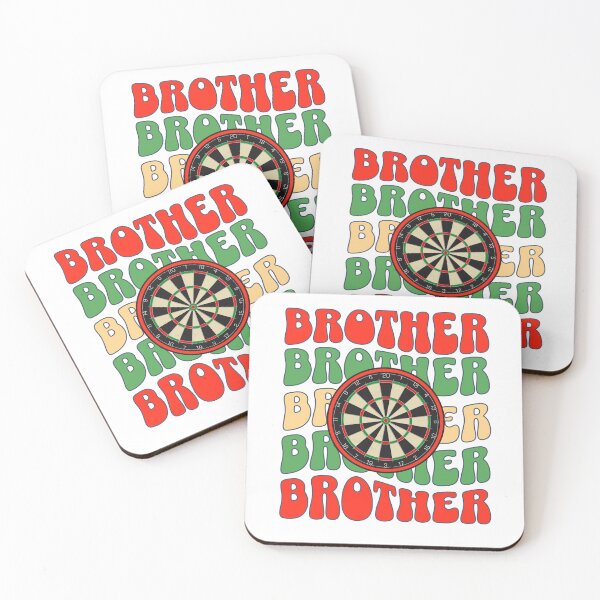Artikelvorschau, Brother-Design im Vintage-Retro-Groovy-Stil und Dartscheibe entworfen und verkauft von BritishDelights.