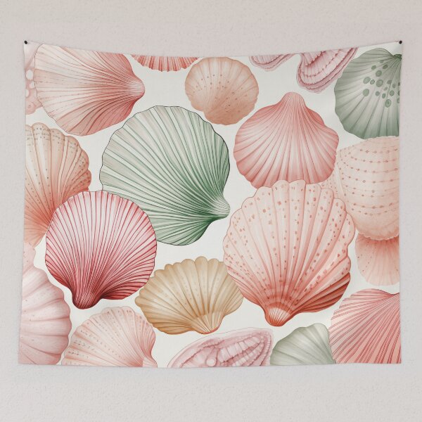 Item preview, Pastel seashells designed and sold by hamptonstyle.
