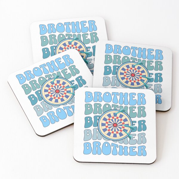 Artikelvorschau, Brother-Design im Vintage-Retro-Groovy-Stil und Dartscheibe entworfen und verkauft von BritishDelights.