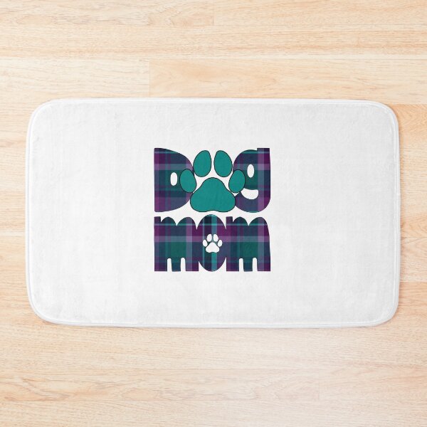Item preview, Dog Mom Purple Blue Turquoise Teal  Plaid designed and sold by HeidiMyersArt.