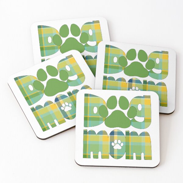 Item preview, Dog Mom Green Blue Yellow Plaid designed and sold by HeidiMyersArt.
