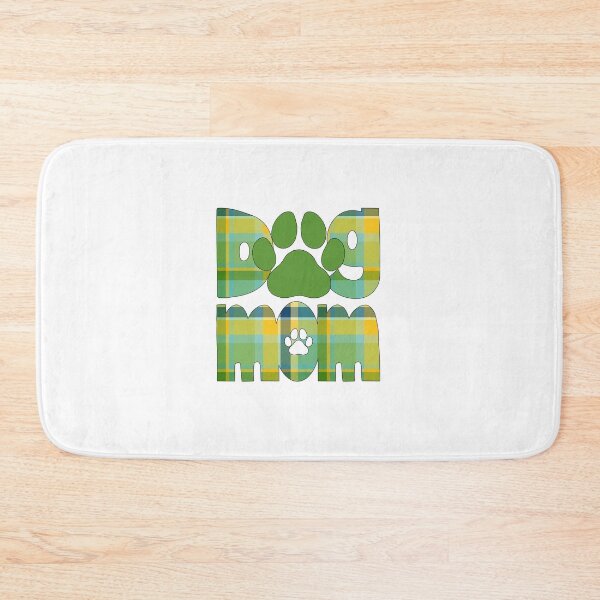 Item preview, Dog Mom Green Blue Yellow Plaid designed and sold by HeidiMyersArt.