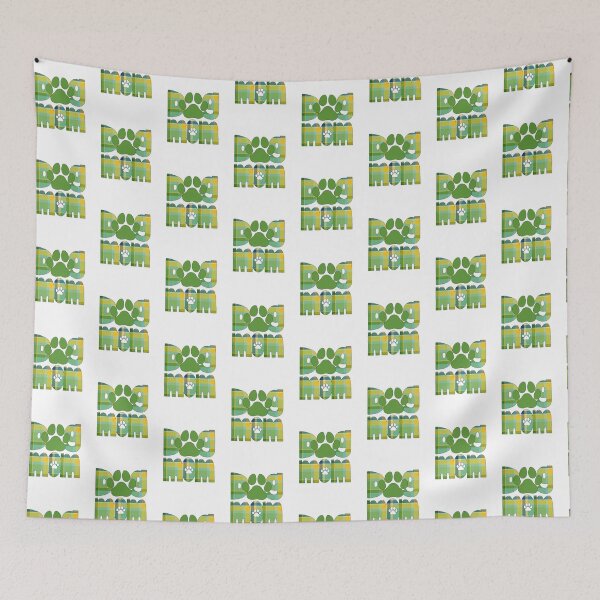 Item preview, Dog Mom Green Blue Yellow Plaid designed and sold by HeidiMyersArt.