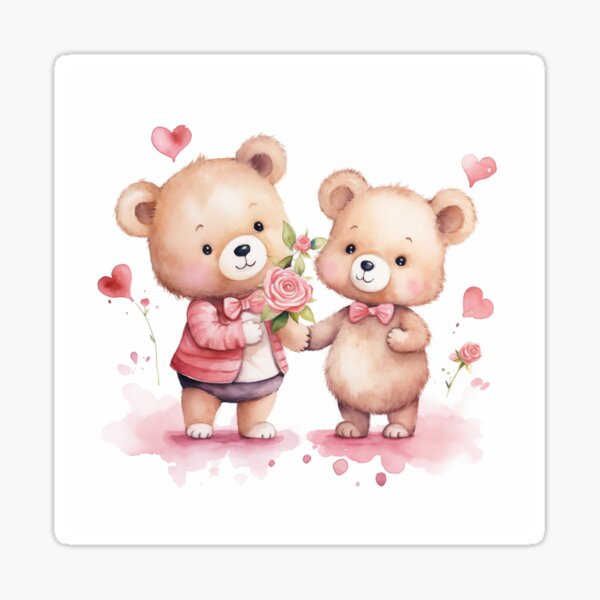 Cute Valentine's Day Bear - Selection 7 Sticker