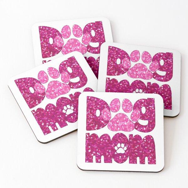 Item preview, Dog Mom Pink Glitter designed and sold by HeidiMyersArt.