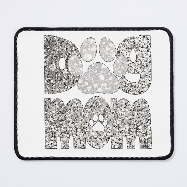 Item preview, Dog Mom Silver Glitter designed and sold by HeidiMyersArt.