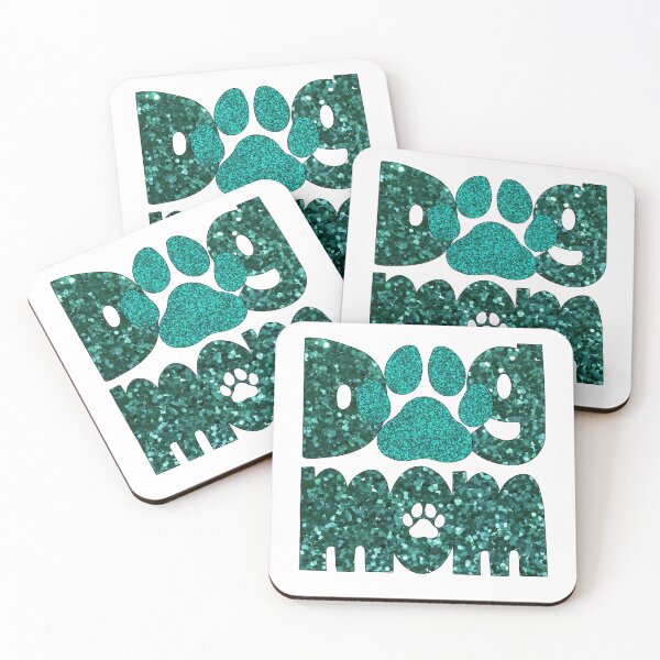 Item preview, Dog Mom Teal Glitter designed and sold by HeidiMyersArt.