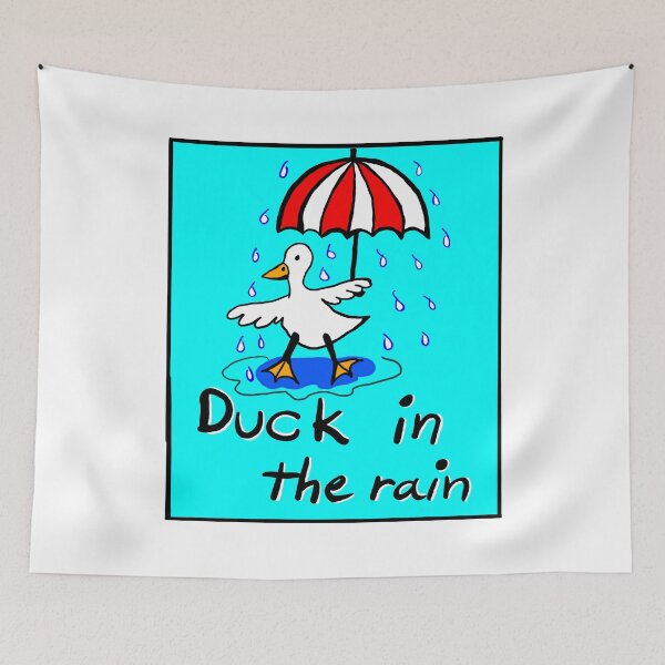 Artikelvorschau, Ente im Regen. entworfen und verkauft von Siradesign.