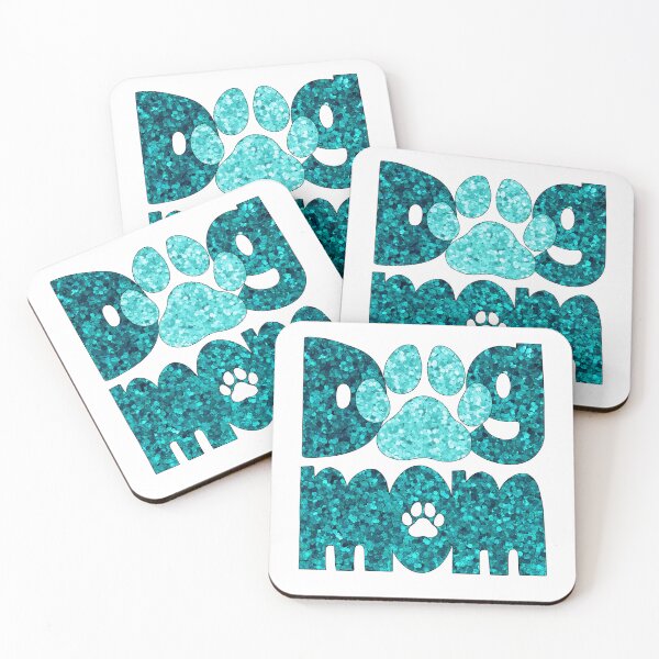 Item preview, Dog Mom Turquoise Glitter designed and sold by HeidiMyersArt.
