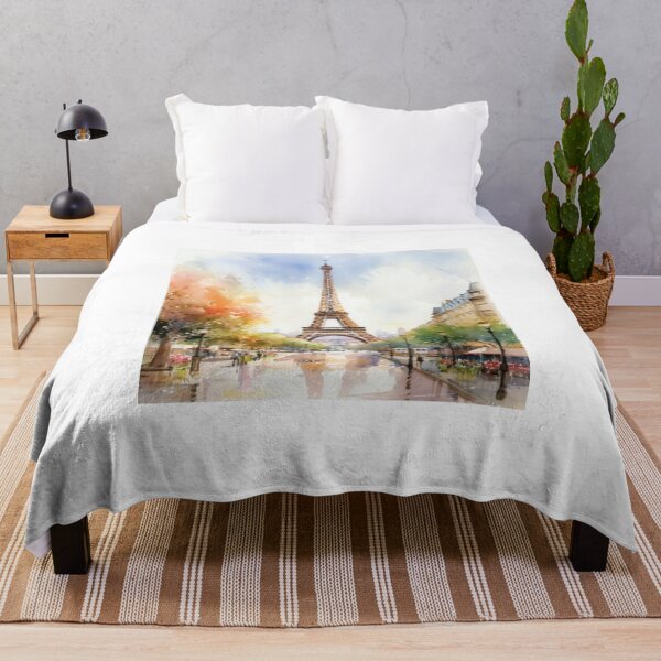 Item preview, Whimsical Parisian Days - Watercolor Eiffel Tower with Vintage Flair designed and sold by Silver Medal.