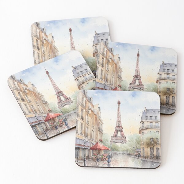 Item preview, Chic Parisian Past - Vintage Eiffel Tower in Artistic Watercolor designed and sold by Silver Medal.