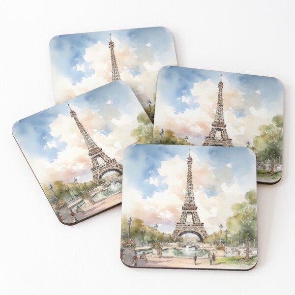 Item preview, Enchanted Parisian Moments - Watercolor Eiffel Tower and City Ambiance designed and sold by Silver Medal.
